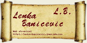 Lenka Banićević vizit kartica